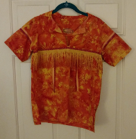 Child's 12 Orange Marble w/Leaves & Fringe