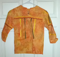 Child's 7 Multi Orange Batik