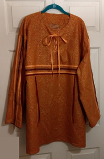 Orange with Gold Swirls