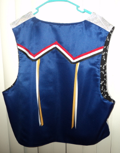 Glitter Dot and Blue Satin Back